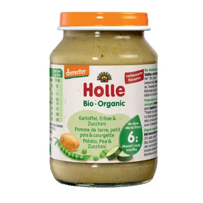 Produktbild von Holle Kartoffeln mit Erbsen und Zucchini 190 g