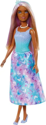 Produktbild von Barbie Meerjungfrau-Puppen mit farbenfrohem Haar, Schwanzflosse mit Farbverlauf und Haarband, Modepuppe, Weiblich, 3 Jahr(e), Mädchen, 280 mm, 120 g