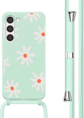 Image de imoshion Étui design en silicone avec cordon pour le Samsung Galaxy S23 - Distance fleur verte