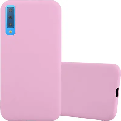 Obrázok produktu pre Cadorabo puzdro pre Samsung Galaxy A7 2018 ochranné puzdro v ružovej farbe puzdro na mobilný telefón TPU silikónový kryt