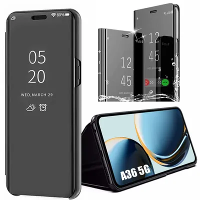 Image de Coque pour Samsung Galaxy A36 5G, Protection Avant et Arrière Smart View Anti-Rayures - Noir
