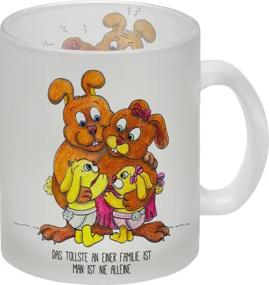 Produktbild von Das tollste an einer Familie ist: sie ist immer da Glas Tasse mit