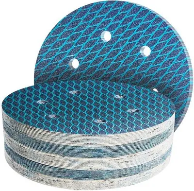 Image de 50 disques abrasifs de 150 mm, grain 120, pour ponceuse excentrique (6 trous/support)