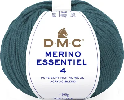 Image de DMC Merino Essentiel-4 – fil Aran haut de gamme composé à 50 % de Laine et à 50 % d'acrylique, 8149, (couleur 888)