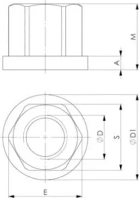 Immagine prodotto di Dado di prolunga AMF n. 6334 M16 SW 24 mm - 82701