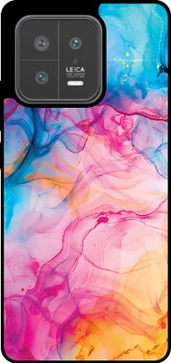 Produktbild von Smartphonica Telefon Fall geeignet für Xiaomi 13 mit Regenbogen Acryl Marmor Print - TPU Backcover Fall Regenbogen Acryl Marmor Design