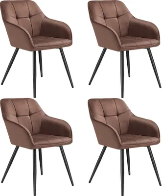 Obrázek produktu pro Židle Marilyn, sametový vzhled, prošívaná