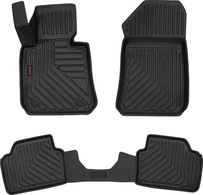 Produktbild von 3D Gummimatten passend für BMW 3 E90 limousine (2004-2011) – Schwarz, hoher Rand, 4-tlg Set