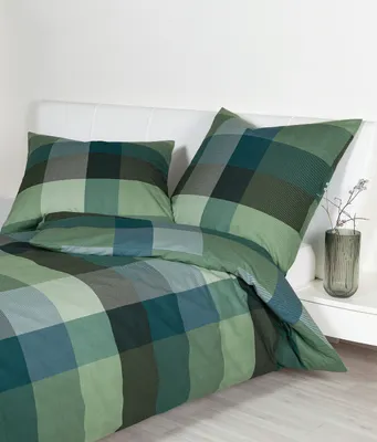 Produktbild von Janine Design Feinbiber Bettwäsche-Garnitur DAVOS 65131 Farbe grünblau-06 Größe 135x200 + 80x80cm