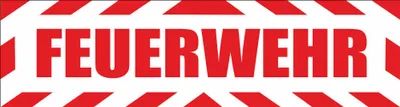 Produktbild von INDIGOS UG - Magnetschild "Feuerwehr" mit Rahmen 30 x 8 cm - Magnetfolie für Auto / LKW / Truck / Baustelle / Firma