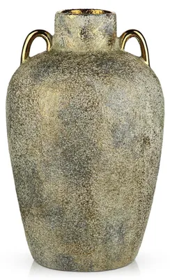 Immagine prodotto di Vaso in Vetroceramica, 28,5 cm, decorazione dorata da tavolo, con manici