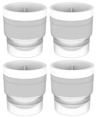 Immagine prodotto di Stampi per ghiaccioli, 4 pezzi, per cubetti di ghiaccio jumbo da 6 cm, in silicone, senza BPA