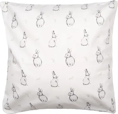 Produktbild von Clayre & Eef Kissenbezug 45x45 cm Beige Polyester Kaninchen
