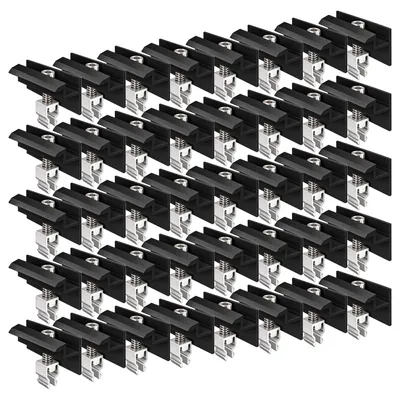Produktbild von 40x Endklemme Klickfix schwarz 30-40mm Solarmodul Halterung Modulklemme Solar Modul Klemme Befestigung Halterung PV Montage Panel Aluminium Profil