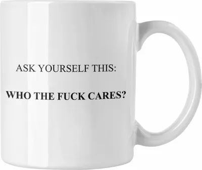 Produktbild von Trendation - Lustige Tasse mit Spruch für Frauen Männer Arbeit Büro Lustig Tassen Becher mit Sprüchen Kollegin Geschenk Sarkasmus Who Cares (Weiß)