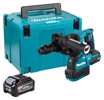 Image de Marteau-perceuse sans fil Makita HR 002 GU101, 40 V max, 2,9 J, SDS plus, moteur sans balais + 1 batterie 4,0 Ah + coffret Makpac - sans chargeur