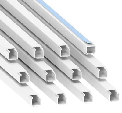 Obrázok produktu pre Omgoods - Samolepiaci kábelový kanál z PVC, 15x15 mm - biely, dĺžka 12 metrov