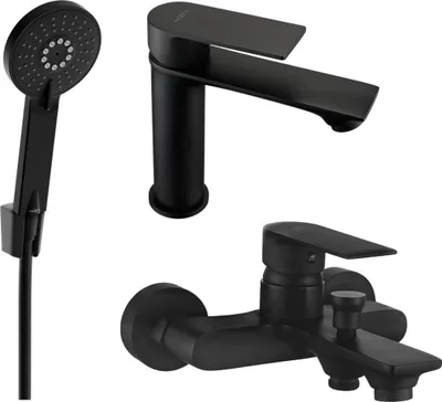 Produktbild von Mexen Royo R40 Badewannenset, Schwarz - 72203R40-70