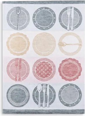 Triolino Jacquard Halbleinen Geschirrtücher Geschirr 50 cm x 70 cm Anthrazit
