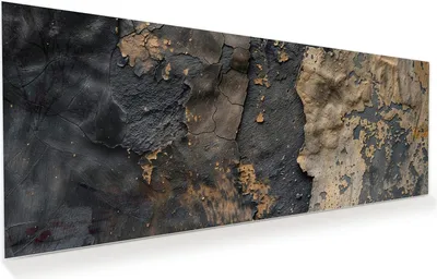 Produktbild von Glasbild 125x50cm in XXL für Wohnzimmer, Schlafzimmer Motiv Abblätternde Farbe