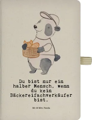 Produktbild von Mr. & Mrs. Panda notizbuch Bäckereifachverkäufer Herz - Transparent - Geschenk, Journal, Bäckerei, Lustig, Reisetagebuch, Backstube, Kladde, Spruch, Beruf, Adressbuch