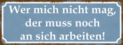 Produktbild von vianmo Holzschild 10x27 cm wer mich nicht mag der muss an Dekoration