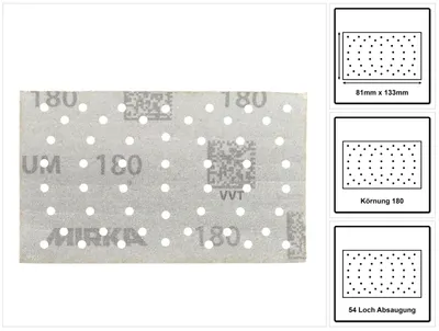 Produktbild von Mirka IRIDIUM Schleifstreifen Grip 81x133mm K180, 100 Stk. ( 246B109918 )