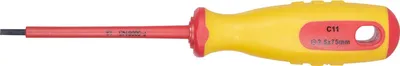 Produktbild von SW-Stahl 33100L-2.5 Schraubendreher VDE I Schlitzschraubendreher 2,5 x 75 mm I Elektriker Werkzeug I Elektro Schraubendreher