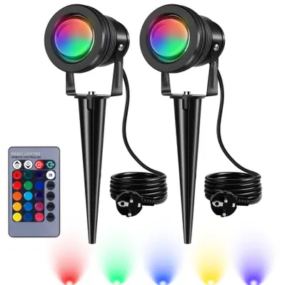 Productafbeelding van 10W RGB Tuinverlichting LED Straler - Waterdicht