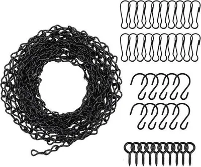 Immagine prodotto di Catene regolabili 500 cm, nere, 10 ganci
