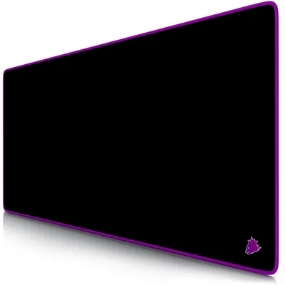 Immagine prodotto di CSL Gaming Mouse Pad XXL, 900 x 400 x 3 mm, tappetino da scrivania, lavabile, retro antiscivolo, velocità e precisione, simbolo viola