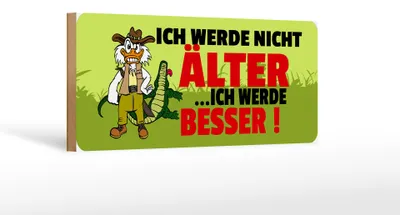 Produktbild von Holzschild Spruch 27x10cm Ich werde nicht älter ich werde besser