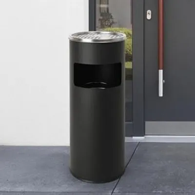 Obrázek produktu pro Stojanový popelník s odpadkovým košem 17 l, černý