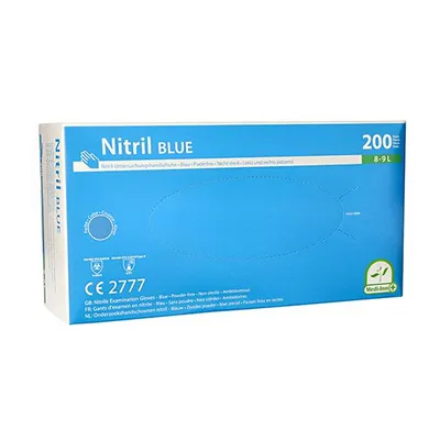 Image de Papstar gants en nitrile taille L bleu non poudré 200 pièces