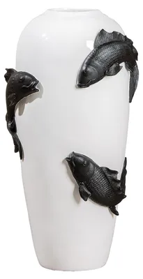 Produktbild von Casablanca by Gilde Vase Koi weiß, 52877