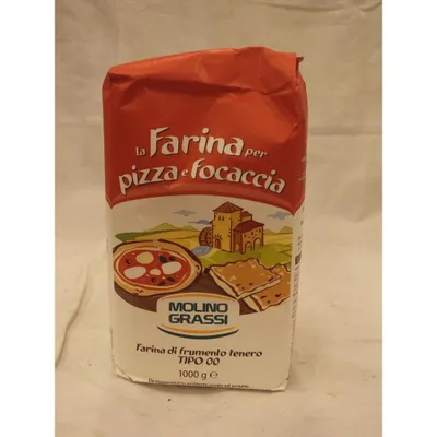 Produktbild von Molino Grassi la Farina per Pizza e Focaccia Farina di frumento Tenoro Tipo 00 1000g Packung (Weichweizenmehl für Pizza & Brot Typ 00)