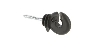 Image de Isolateur Crochet Noir Perel (25 Pces) Isolation Fiable Pour Clôtures électriques - Perel