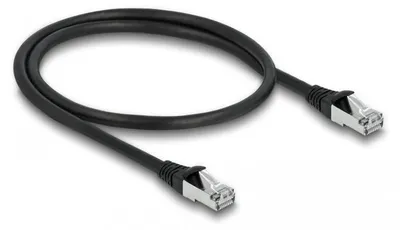 Image de DELOCK RJ45 NWK Cat.6A S/FTP PUR Outdoor 0,5 m schwarz