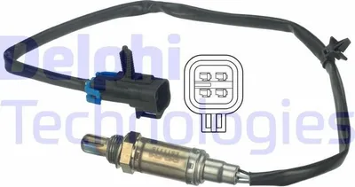 Produktbild von DELPHI Lambdasonde für OPEL Astra G CC (T98) vor-Kat Beheizt 606mm ES11115-12B1