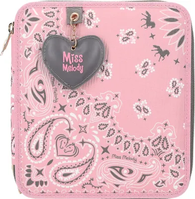 Produktbild von Depesche Miss Melody Federmäppchen - 2-Fächer rosa Bandana Pferde Schulbedarf