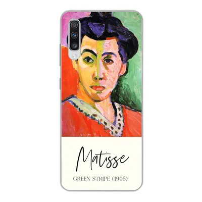 Produktbild von MuchoWow® Handyhülle Schutzhülle Hülle für Samsung Galaxy A70 Matisse - Grüner Streifen (1905) - Alte Meister Silikon Softcase Handy Hülle - Schutzhaube