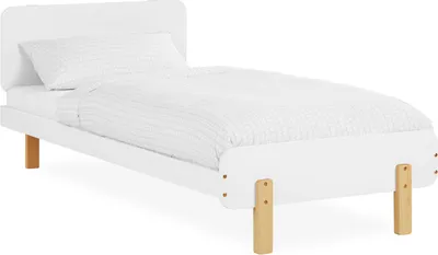 Produktbild von Homestyle4u Holzbett 90x200 Kinderbett mit Lattenrost Weiß Jugendbett Kiefer Massivholz