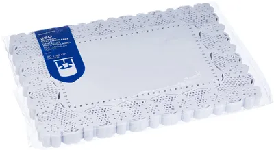 Papierspitzen, rechteckig, 250 Stück, 40x30 cm, weiß