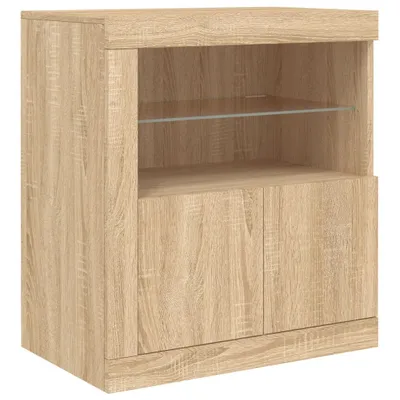 Obrázok produktu pre vidaXL Príborník s LED osvetlením dub Sonoma 60,5x37x67 cm