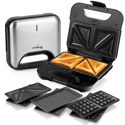 Obrázok produktu pre LEHMANN TOAST Sendvičovač Gril Vaflovač Panini 3v1 výkonný 1200, Obrázok generovaný UI
