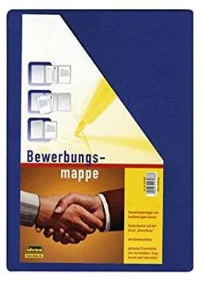 Produktbild von Bewerbungsmappe mit Klemmschiene / Farbe: blau