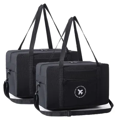 Productafbeelding van Reistas, opvouwbare handbagage, 40 x 25 x 20, 45 x 36 x 20, 2Pack