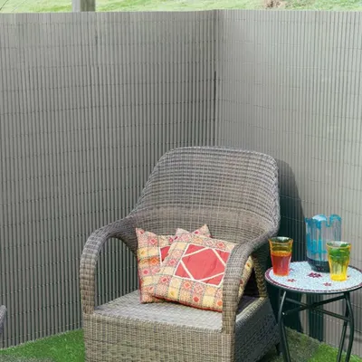 Produktbild von Nature Doppelseitiger Garten-Sichtschutz PVC 1,5×3 m Grau