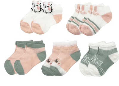 Produktbild von Vivi Idee 10 Paar Babysocken Netzsocken Strümpfe für  0-12 Monate, Sommer Socken für Baby Mädchen