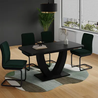 Immagine prodotto di tavolo da pranzo allungabile Vicco Fenaro Nero 120 x 80 cm Estensibile, Model 58034